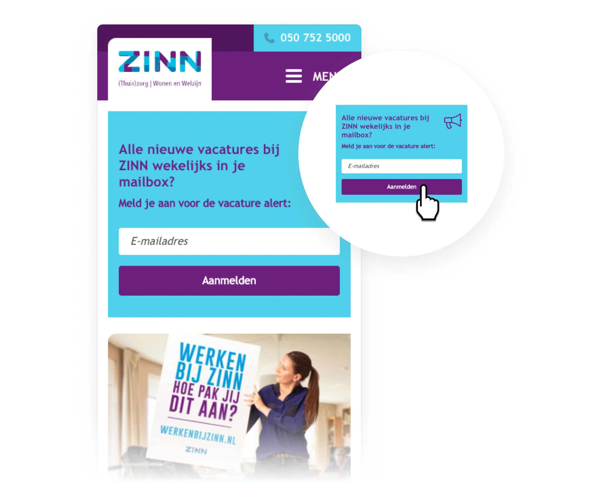 Voorbeeld job-alert Zinn