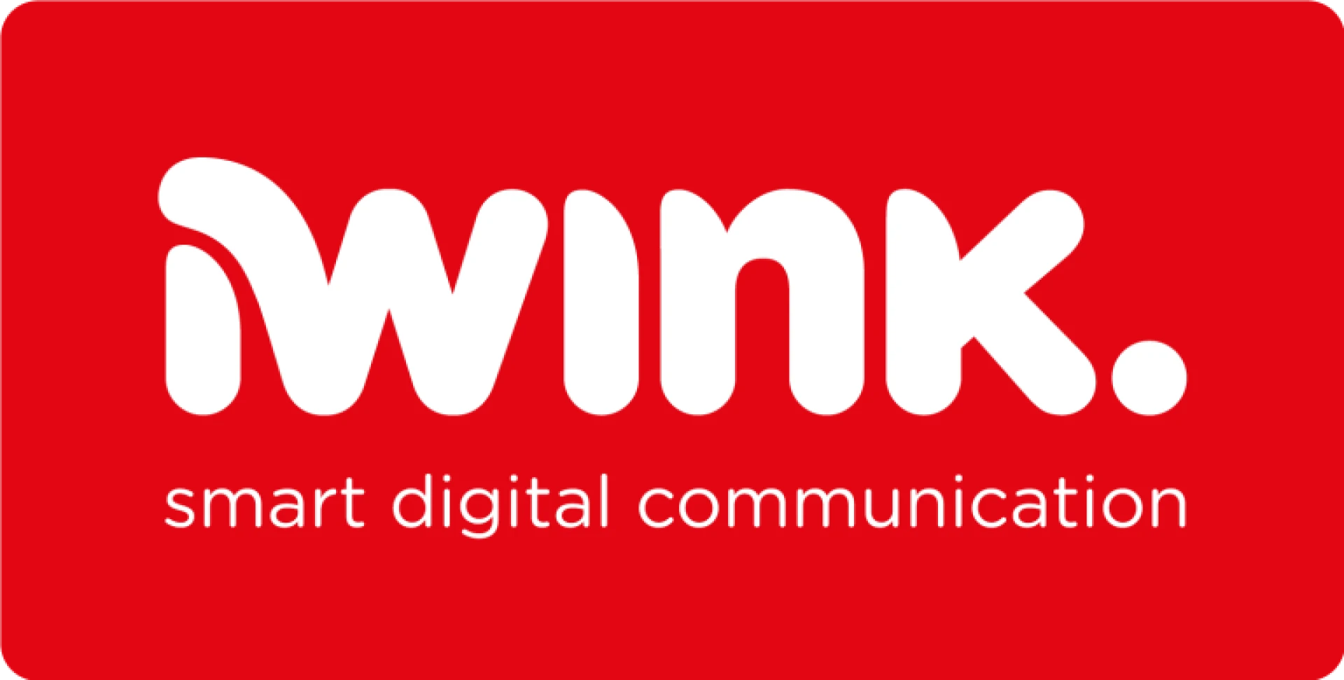 Rode logo met de tekst "IWINK" en "smart digital communication".